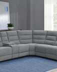 David 3-piece Upholstered Motion Sectional with Pillow Arms Smoke