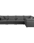 Sasha 6-Piece Upholstered Modular Sectional Barely Black