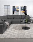 Sasha 6-Piece Upholstered Modular Sectional Barely Black