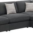 Serene 6-piece Upholstered Modular Sectional Charcoal