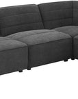 Sunny Upholstered 6-piece Modular Sectional Dark Charcoal