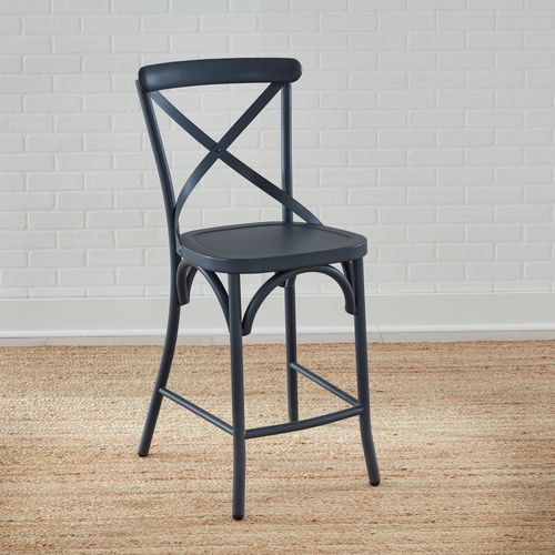 X Back Counter Chair - Navy