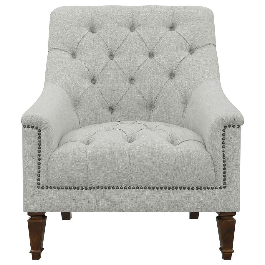 Sloped Arm Upholstered Chair Grey