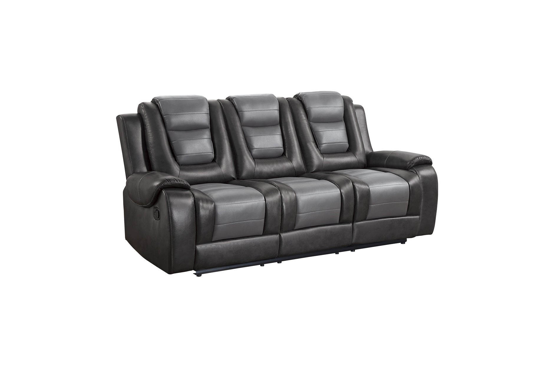Double Reclining Sofa with Center Drop-Down Cup Holders