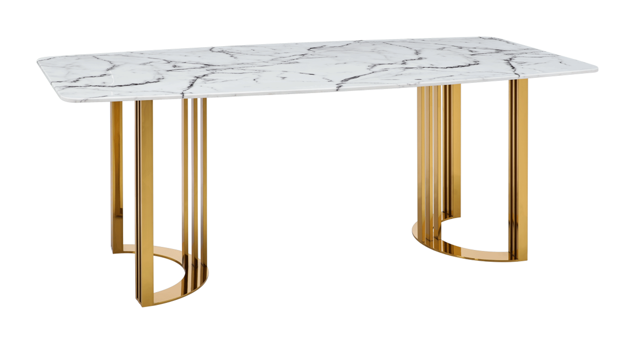 Dining Table Gold Marble