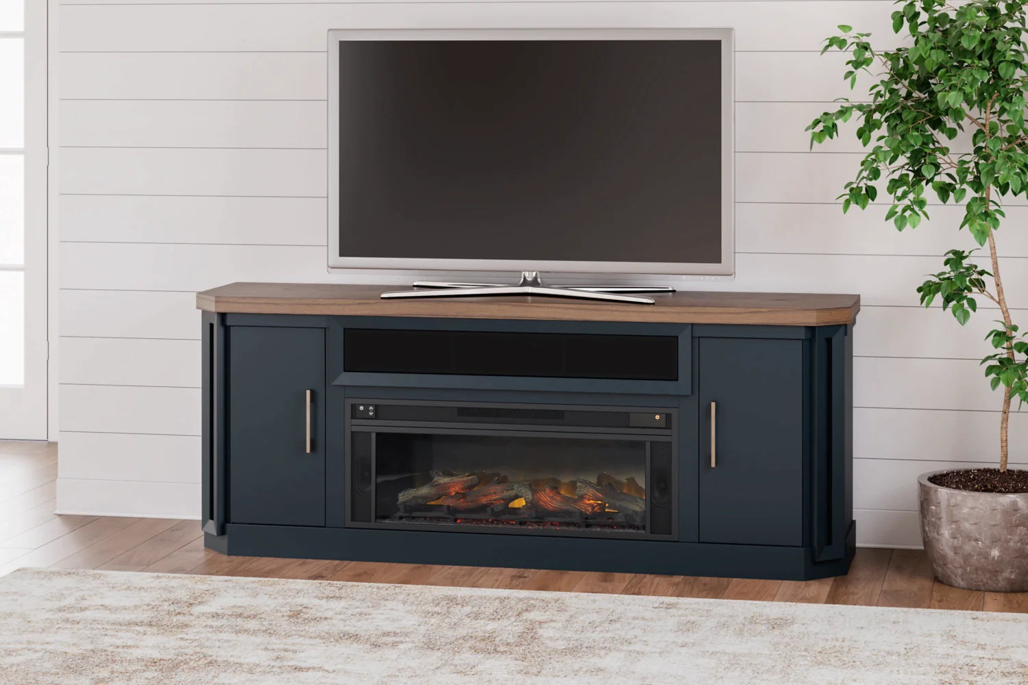 83&quot; TV Stand with Electric Fireplace