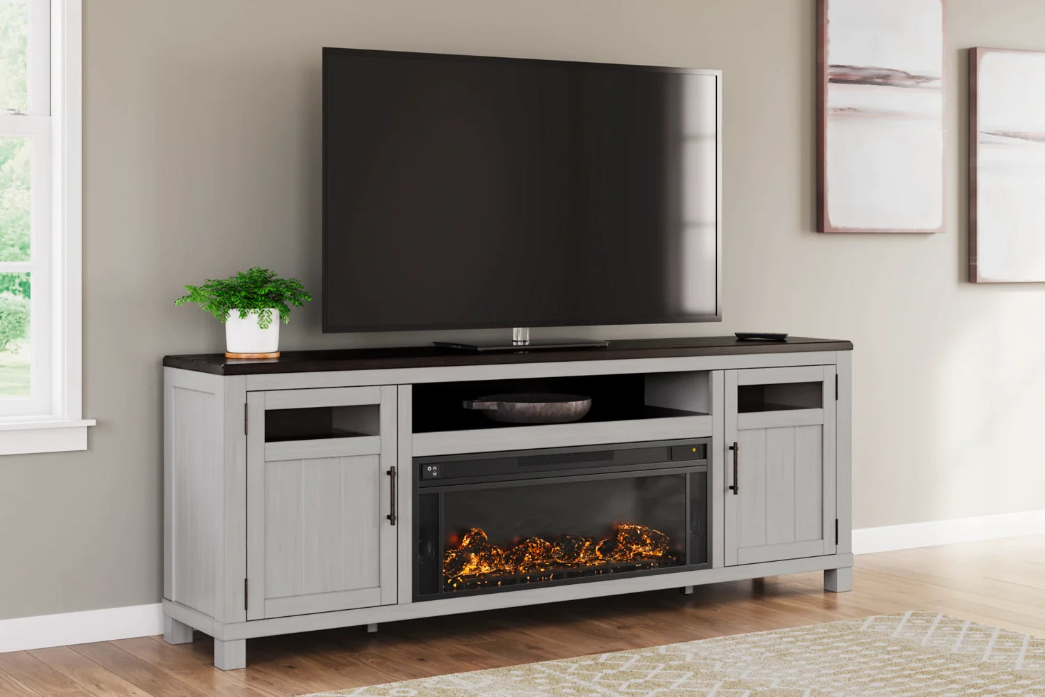 88&quot; TV Stand with Electric Fireplace